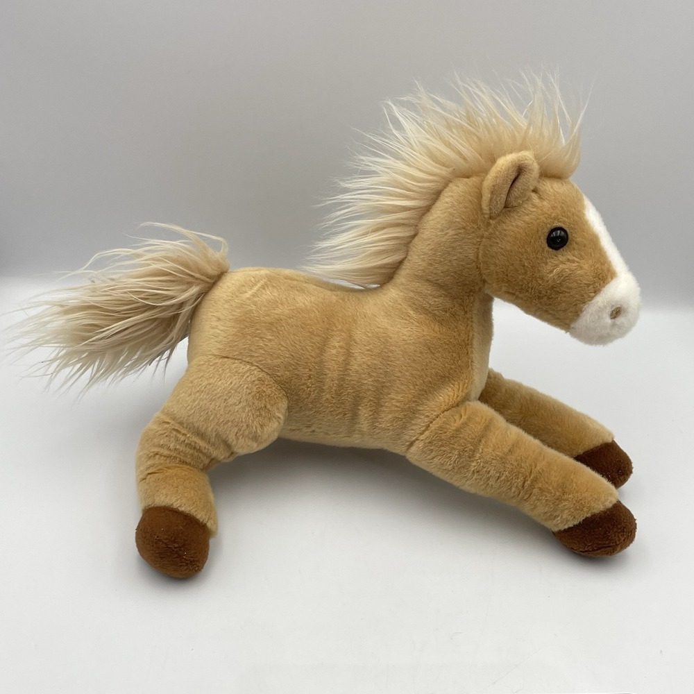 Aurora 12" Horse Plush Stuffed Animal Toy Pony Beige EUC Soft‎ Cuddly